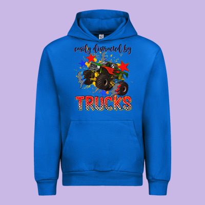 Easily Distracted By Trucks Urban Hoodie Designed By Adodesignshop