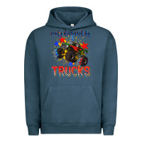 Pigment Midnight Navy easily distracted by trucks Urban Hoodie - AdoDesignShop