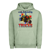 Pigment Oil Green easily distracted by trucks Urban Hoodie - AdoDesignShop