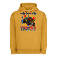 Pigment Peanut Butter easily distracted by trucks Urban Hoodie - AdoDesignShop