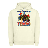 Pigment Pistachio easily distracted by trucks Urban Hoodie - AdoDesignShop