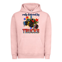 Pigment Salmon easily distracted by trucks Urban Hoodie - AdoDesignShop