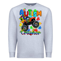 Heather Grey autism crusher Premium Sweatshirt - RanaPortraitStore