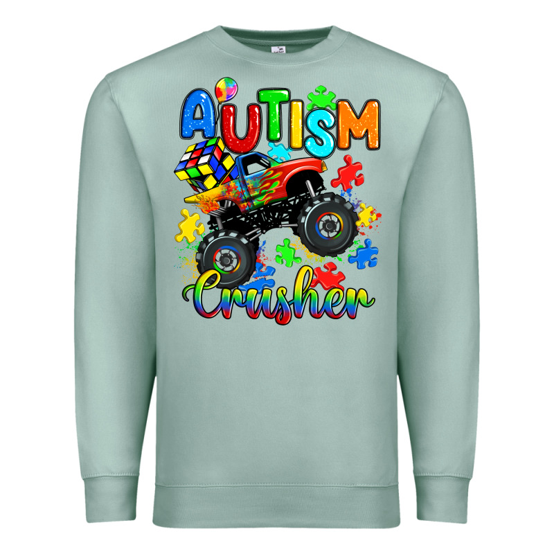 Autism Crusher Premium Sweatshirt by RanaPortraitStore | Teevron