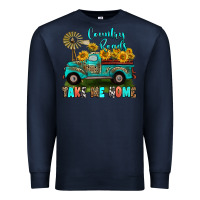 Navy country roads take me home Premium Sweatshirt - RanaPortraitStore