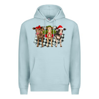Blue Mist Christmas heifers front view Premium Hoodie - RanaPortraitStore