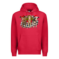 Cardinal Christmas heifers front view Premium Hoodie - RanaPortraitStore