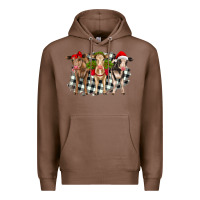 Chestnut Christmas heifers front view Premium Hoodie - RanaPortraitStore