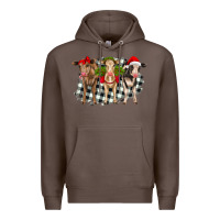 Coffee Christmas heifers front view Premium Hoodie - RanaPortraitStore