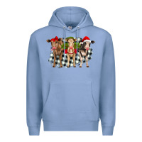 Colony Blue Christmas heifers front view Premium Hoodie - RanaPortraitStore