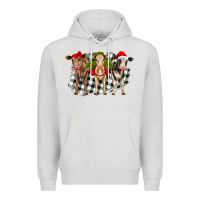 Dove Grey Christmas heifers front view Premium Hoodie - RanaPortraitStore