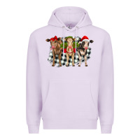 Lilac Christmas heifers front view Premium Hoodie - RanaPortraitStore