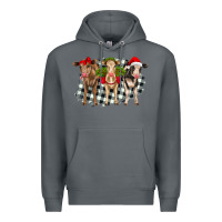 Rock Christmas heifers front view Premium Hoodie - RanaPortraitStore