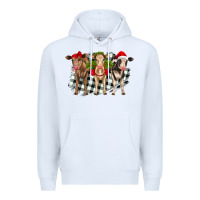 White Christmas heifers front view Premium Hoodie - RanaPortraitStore