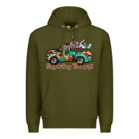 Army Green respiratory therapist truck Premium Hoodie - RacoonDesign