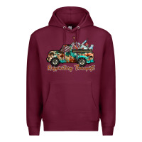 Burgundy respiratory therapist truck Premium Hoodie - RacoonDesign