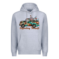 Heather Grey respiratory therapist truck Premium Hoodie - RacoonDesign