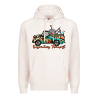 Pale Pink respiratory therapist truck Premium Hoodie - RacoonDesign
