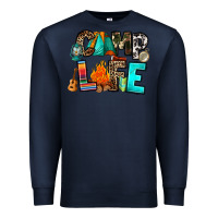 Navy camp life Premium Sweatshirt - RanaPortraitStore