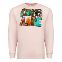 Pale Pink camp life Premium Sweatshirt - RanaPortraitStore
