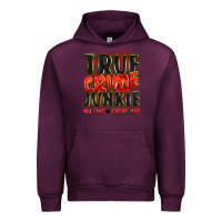 Mauve Wine true crime junkie all day every day Urban Hoodie - JahusDesignShop