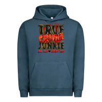 Pigment Midnight Navy true crime junkie all day every day Urban Hoodie - JahusDesignShop