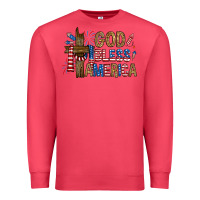 Cardinal god  bless america with cross Premium Sweatshirt - RanaPortraitStore