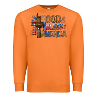 Carrot god  bless america with cross Premium Sweatshirt - RanaPortraitStore