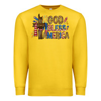 Lemon god  bless america with cross Premium Sweatshirt - RanaPortraitStore
