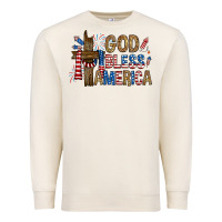 Sandshell god  bless america with cross Premium Sweatshirt - RanaPortraitStore