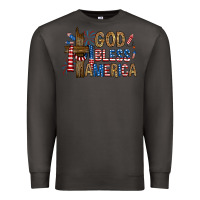 Smoke god  bless america with cross Premium Sweatshirt - RanaPortraitStore