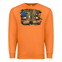 Carrot american flag with army boots Premium Sweatshirt - RanaPortraitStore