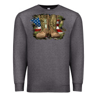 American Flag With Army Boots Premium Sweatshirt | Teevron