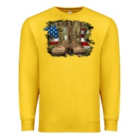 Lemon american flag with army boots Premium Sweatshirt - RanaPortraitStore