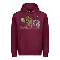 Burgundy respiratory therapist Premium Hoodie - RacoonDesign
