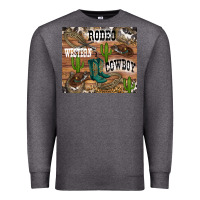 Charcoal Heather western rodeo Premium Sweatshirt - RanaPortraitStore