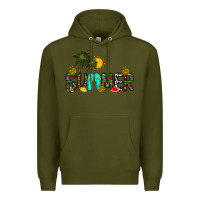 Army Green summer Premium Hoodie - CowhideDigitalArt
