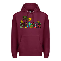 Burgundy summer Premium Hoodie - CowhideDigitalArt