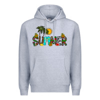 Heather Grey summer Premium Hoodie - CowhideDigitalArt