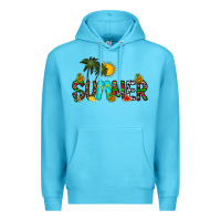 Ocean Blue summer Premium Hoodie - CowhideDigitalArt