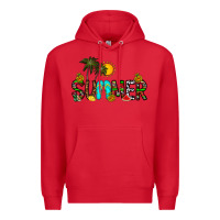 Red summer Premium Hoodie - CowhideDigitalArt