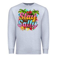 Heather Grey stay salty Premium Sweatshirt - RanaPortraitStore