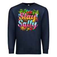Navy stay salty Premium Sweatshirt - RanaPortraitStore