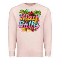 Pale Pink stay salty Premium Sweatshirt - RanaPortraitStore