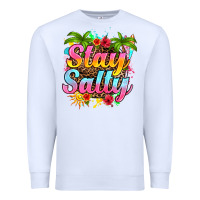 White stay salty Premium Sweatshirt - RanaPortraitStore