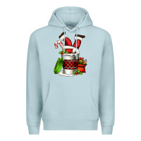 Blue Mist Santa claus in a coffee cup Premium Hoodie - FaDigitalArtStudio