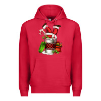Cardinal Santa claus in a coffee cup Premium Hoodie - FaDigitalArtStudio