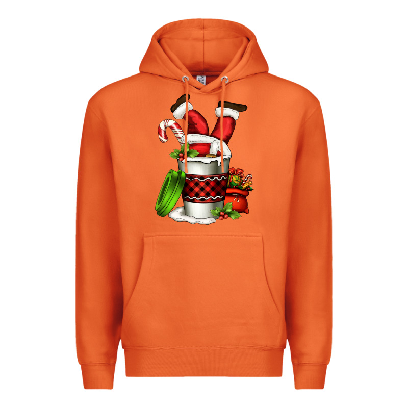 Santa Claus In A Coffee Cup Premium Hoodie by FaDigitalArtStudio | Teevron