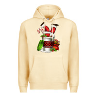 Pina Colada Santa claus in a coffee cup Premium Hoodie - FaDigitalArtStudio