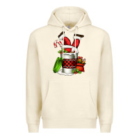 Sandshell Santa claus in a coffee cup Premium Hoodie - FaDigitalArtStudio